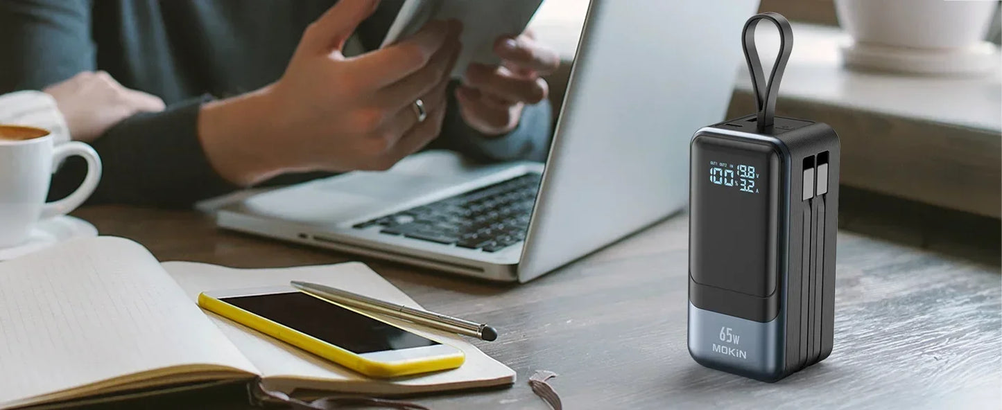 65W Power Bank with Fast Charging Battery Pack for MacBook, Laptop, iPhone, iPad, Android