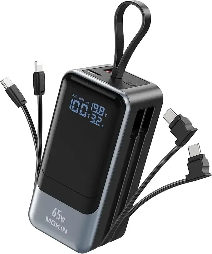 65W Power Bank with Fast Charging Battery Pack for MacBook, Laptop, iPhone, iPad, Android