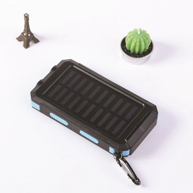 200000mah Waterproof Solar Powerbank Portable Large Capacity Charger Solar Fast Charging Waterproof With Compass For Ios Android