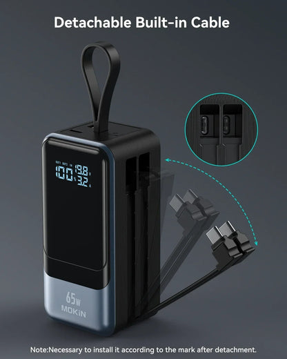 65W Power Bank with Fast Charging Battery Pack for MacBook, Laptop, iPhone, iPad, Android