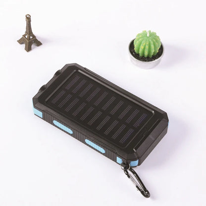 200000mah Waterproof Solar Powerbank Portable Large Capacity Charger Solar Fast Charging Waterproof With Compass For Ios Android